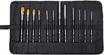 Кисти художественные Brauberg ART CLASSIC, набор 12 шт., в черной скрутке, синтетика, № 0-14 (200969) набор 4 х ных красок для ткани 100 г каждой бутылки текстильная краска