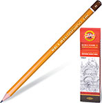 Карандаш чернографитный H Koh-I-Noor 1500, комплект 12 штук (880469) карандаш чернографитный koh i noor 1500 8h
