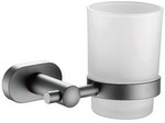 стакан керамический с настенным держателем savol 64 s 006458 Стакан с держателем Belz B905/вороненая сталь (B90506)