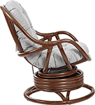 

Кресло-качалка RattanDesign KARA МИ с подушкой JC-3021 цвет Коньяк