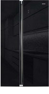 фото Холодильник side by side ginzzu nfk-520 черное стекло