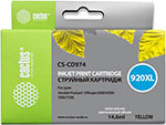 Картридж струйный Cactus (CS-CD974) для HP Officejet 6000/6500/7000, желтый картридж cactus сs cd972 3 4 920xl для hp dj 6000 6500 7000 7500 голубой желтый пурпурный