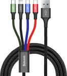 

Кабель Baseus MFI+C*2+micro FsT, 1.2m, черный (CA1T4-B01)