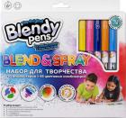 Набор фломастеров-хамелеонов Blendy Pens 10 шт. на водной основе с колпачком-блендером для смешивания цветов, раскрасками, трафаретами и аэрографом