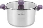 

Кастрюля с крышкой Servitta Viola, 3.4 л (Sr0299), Стальной