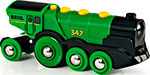 Конструктор Brio Локомотив зеленый , 33593 дорога железная ретро локомотив 3 вагона 17 деталей на батарейках свет звук в к 52 5 6 29 jb040423