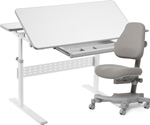 Комплект FunDesk парта Colore Grey кресло Solidago Grey комплект парта стул трансформеры fundesk sole grey 221900