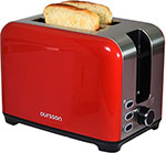 Тостер Oursson TO2120/RD, красный тостер oursson to2120 dc темная вишня