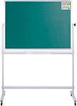 Доска для мела/магнитно-маркерная Staff НА СТЕНДЕ 100х150 см 2-сторонняя зеленая/белая 238006