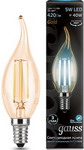 

Лампа GAUSS Filament Свеча на ветру E 14 5W 4100 K Golden 104801805