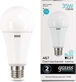 

Лампа GAUSS LED Elementary A67 35W E27 2740lm 4100K 1/10/50 70225