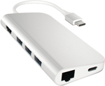 

USB-адаптер Satechi Aluminum Multi-Port Adapter 4K with Ethernet серебристый (ST-TCMAS)