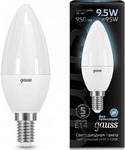 Лампа GAUSS LED Свеча E14 9.5W 950lm 4100К 103101210 Упаковка 10шт - фото 1