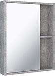 Зеркальный шкаф Runo Эко 52, серый/бетон (00-00001184) зеркальный шкаф 80x60 см бетон светлый aqwella 5 stars mobi mob0408 mob0717bs z