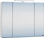 Зеркальный шкаф СаНта Стандарт 90, трельяж фацет, светильник (113018) зеркальный шкаф санта стандарт 70 113008
