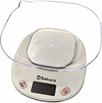 Кухонные весы Sakura SA-6054PG, 5 кг, электронные розовый/серый сэндвич тостер sakura sa 7427s серый