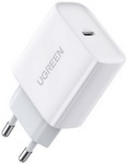 Сетевое з/у Ugreen USB C 20W PD (60450) белый - фото 1