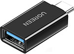 Адаптер  Ugreen USB-A Female - USB-C Male, 5 Гбс, OTG (20808) черный 2pcs vga to rj45 adapter vga male to rj45 adapter ethernet port converter cat5e cat6 адаптер сетевого кабеля