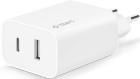 

Сетевое зарядное устройство Ttec SmartCharger Duo USB-C+USB-A Travel Charger 2.4A, белый (2SCS25B)