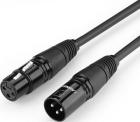 Кабель Ugreen AV130 (20711) Cannon Male to Female Microphone Extension Audio Cable, длина 3 м., черный