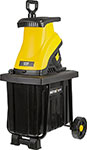 Измельчитель садовый Huter ESH-2500T желто-черный измельчитель садовый зубр зиэ 40 2500 электрический 2500 вт до 40 мм контейнер 50 л