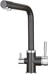 Кухонный смеситель Granula GR-2015 с краном для питьевой воды черный кухонный смеситель granula gr 2088 невысокий с краном для питьевой воды арктик