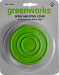 

Комплект: Шпуля с леской Greenworks 1 65 мм с зеленой крышкой катушки