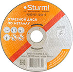 Диск отрезной по металлу Sturm 9020-07-125x10 АРМИРОВАННЫЙ размер 125x1.0x22.22