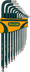 Набор ключей имбусовых Kraftool INDUSTRIE длинные HEX 0.05-3/8 13шт бур kraftool industrie проломной sds max 65х550 мм