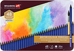 Карандаши художественные цветные акварельные Brauberg ART PREMIERE, 48 цветов, 4 мм, металлический кейс (181924) художественные цветные акварельные карандаши brauberg