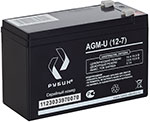 Аккумуляторная батарея Рубин 12V 7Ah AGM, 2.05 кг