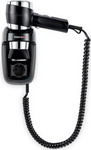 Настенный фен с держателем, розеткой и УЗО Valera Action Protect 1600 Socket Black 542.06/044.03