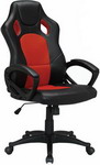 Кресло Brabix ''Rider EX-544'', экокожа черная/ткань красная, 531583