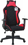 Кресло Brabix ''GT Racer GM-101'', подушка, ткань, черное/красное, 531820