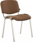 Кресло Brabix /'/'Iso CF-001/'/', хромированный каркас, ткань коричневая, 531421
