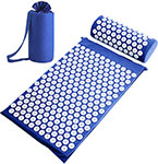 Набор: коврик и валик для акупунктуры CleverCare цвет синий, PC-03B