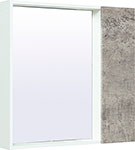 Зеркальный шкаф Runo Манхэттен 75, серый-бетон (00-00001017) зеркальный шкаф mixline байкал 60 белый серый 4640030869602