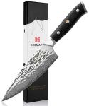 Нож шеф-повара из дамасской стали Keemake 65 Inch Chef Knife, 67 слоев основа VG10 (10CR15MOV) + 316 сталь HRC60+-2 (T-2), черный