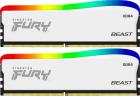 

Оперативная память Kingston DDR4 32Gb (2x16Gb) 3600MHz Fury Beast RGB White (KF436C18BWAK2/32) KIT, Белый