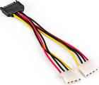 Кабель питания SATA ExeGate EX-CC-SATAM2MF, 15pin M/2xMolex F (EX294795RUS)