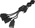 Разветвитель USB (USB хаб) Ritmix CR-2405 black набор ritmix rkc 010 black