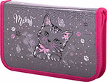Пенал Юнландия металлизированный картон, 19х11 см, ''Meow'', 271103 пенал пифагор ламинированный картон little dog 19х11 см 229214