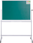 Доска для мела/магнитно-маркерная Staff НА СТЕНДЕ 120х180 см 2-сторонняя зеленая/белая 238007