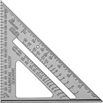 Алюминиевая треугольная линейка Deko DKM180-255-180 041-0260