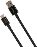 Дата-кабель  Baseus Superior Series CATYS-01, USB - Type-C, Fast Charging, черный (05499) кабель baseus superior series fast charging data cable usb lightning 2 4a 0 25m white calys 02