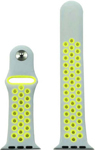 Ремешок спортивный Eva для Apple Watch 38mm Белый/Желтый (AVA012WY) плетеный solo loop нейлоновый тканевый ремешок для apple watch band 44mm 40mm 38mm 42mm эластичный браслет для iwatch series 6 se 5 4 3