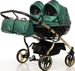 

Коляска Junama FLUO LINE DUO JDFL-02 (кожа зеленый/короб черный/рама золото)