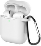 

Чехол для наушников Eva для Apple AirPods 1/2 с карабином - Белый (CBAP40W)