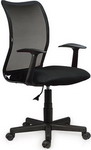 Кресло Brabix ''Spring MG-307'', с подлокотниками, черное TW, 531406 кресло brabix flip mg 305 ткань tw серое черное 531951