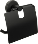Держатель для туалетной бумаги с крышкой Fixsen Comfort Black (FX-86010) стойка с держателем для бумаги fixsen напольная fx 433